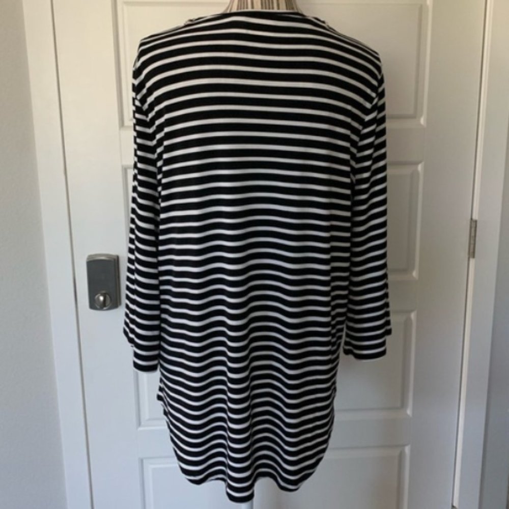 Chico’s Striped Top with Neck Chain Chico’s 2/US L - Picture 5 of 10